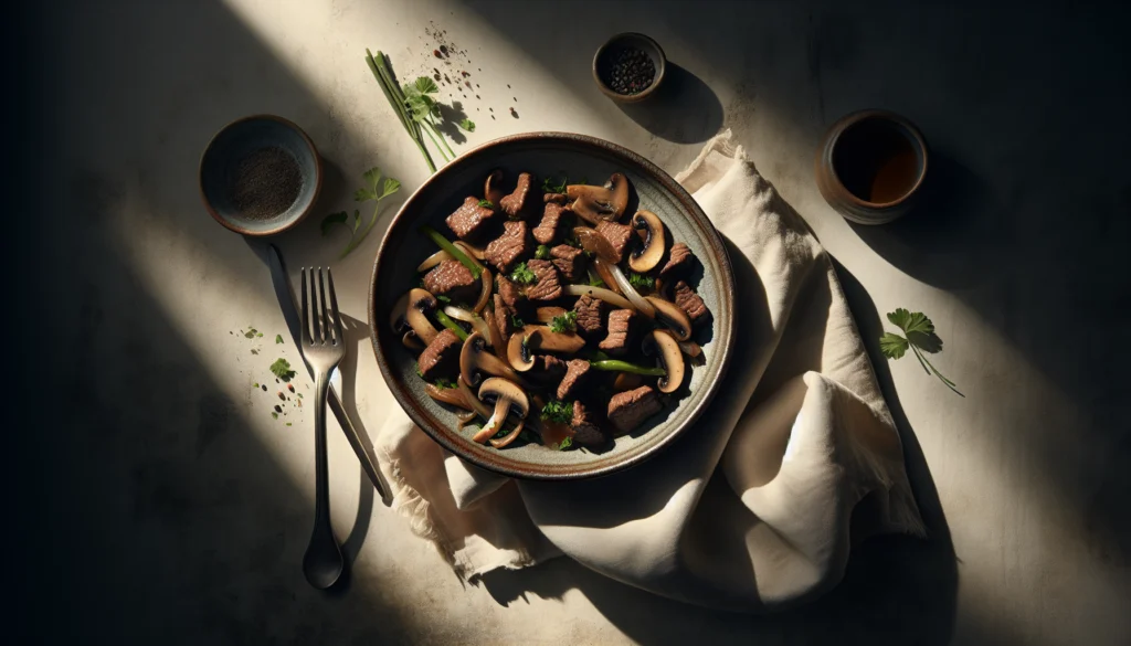 Classic Kosher Beef and Mushroom Stir Fry - Asian-Inspired recipe