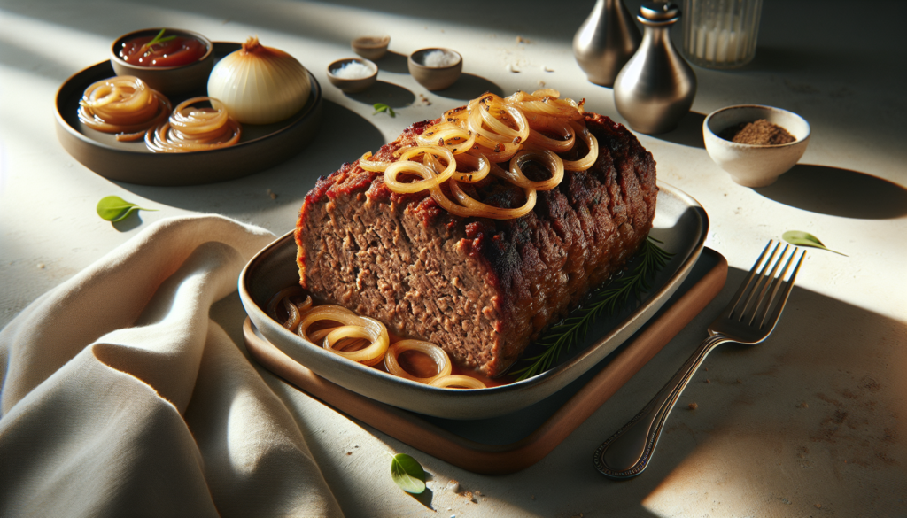 Classic Kosher Beef Meatloaf with Caramelized Onions - Jewish recipe
