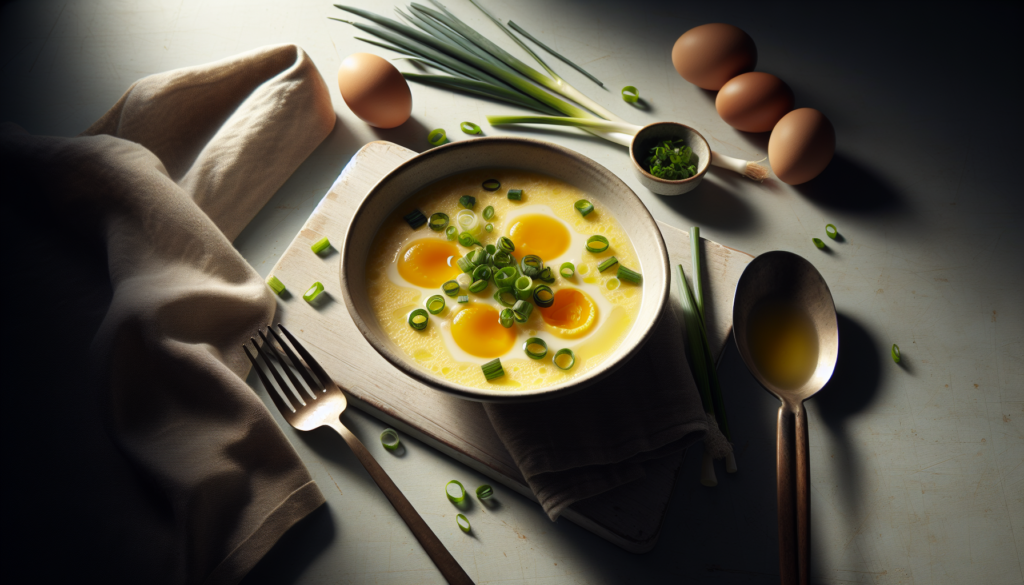 Classic Kosher Egg Drop Soup With Fresh Scallions - Chinese-American recipe