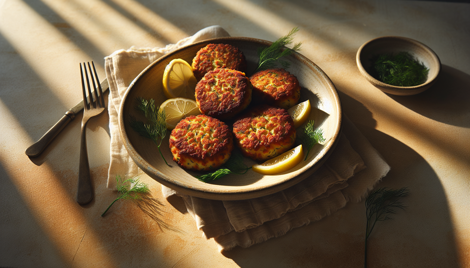 Classic Kosher Fish Cakes with Lemon Dill - Crispy & Light - Jewish recipe