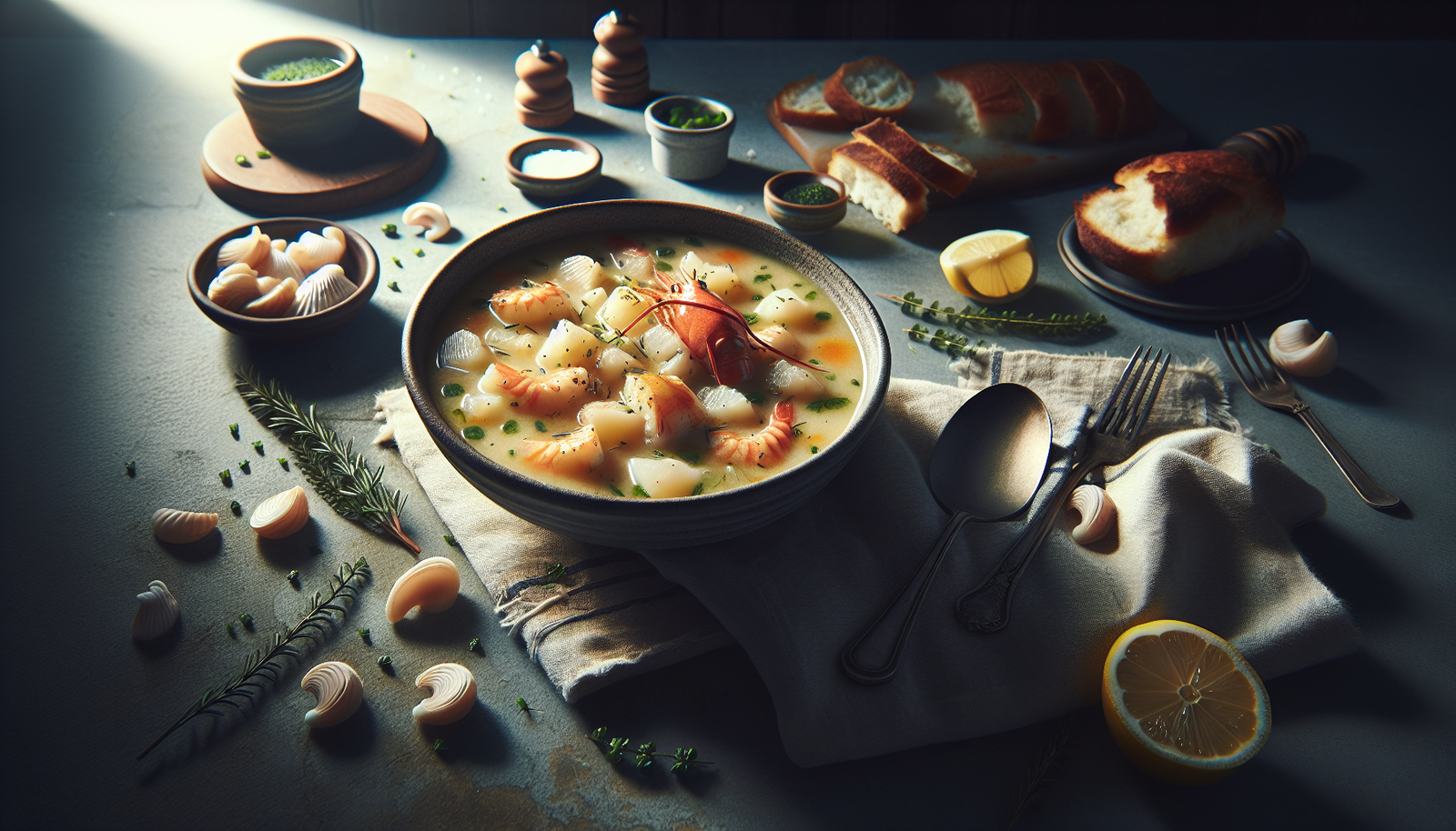 Classic Kosher Fish Chowder New England Style - American recipe