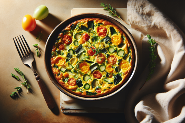 Classic Kosher Vegetable Cheese Frittata Perfect For Brunch