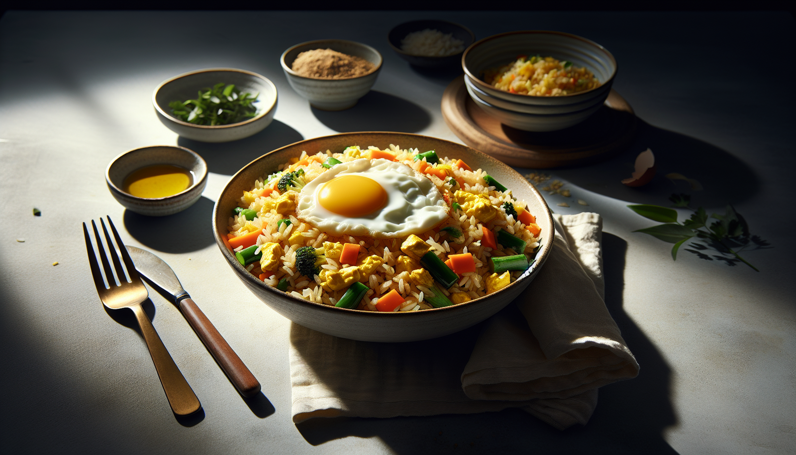 Classic Kosher Vegetable Fried Rice With Scrambled Eggs - Asian-Inspired recipe