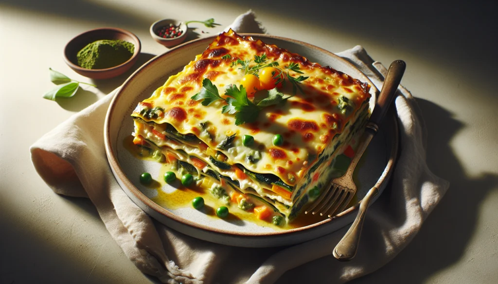 Classic Kosher Vegetable Lasagna with Ricotta & Fresh Herbs - Italian recipe