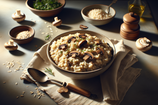 Creamy Dairy-Free Mushroom Barley Risotto