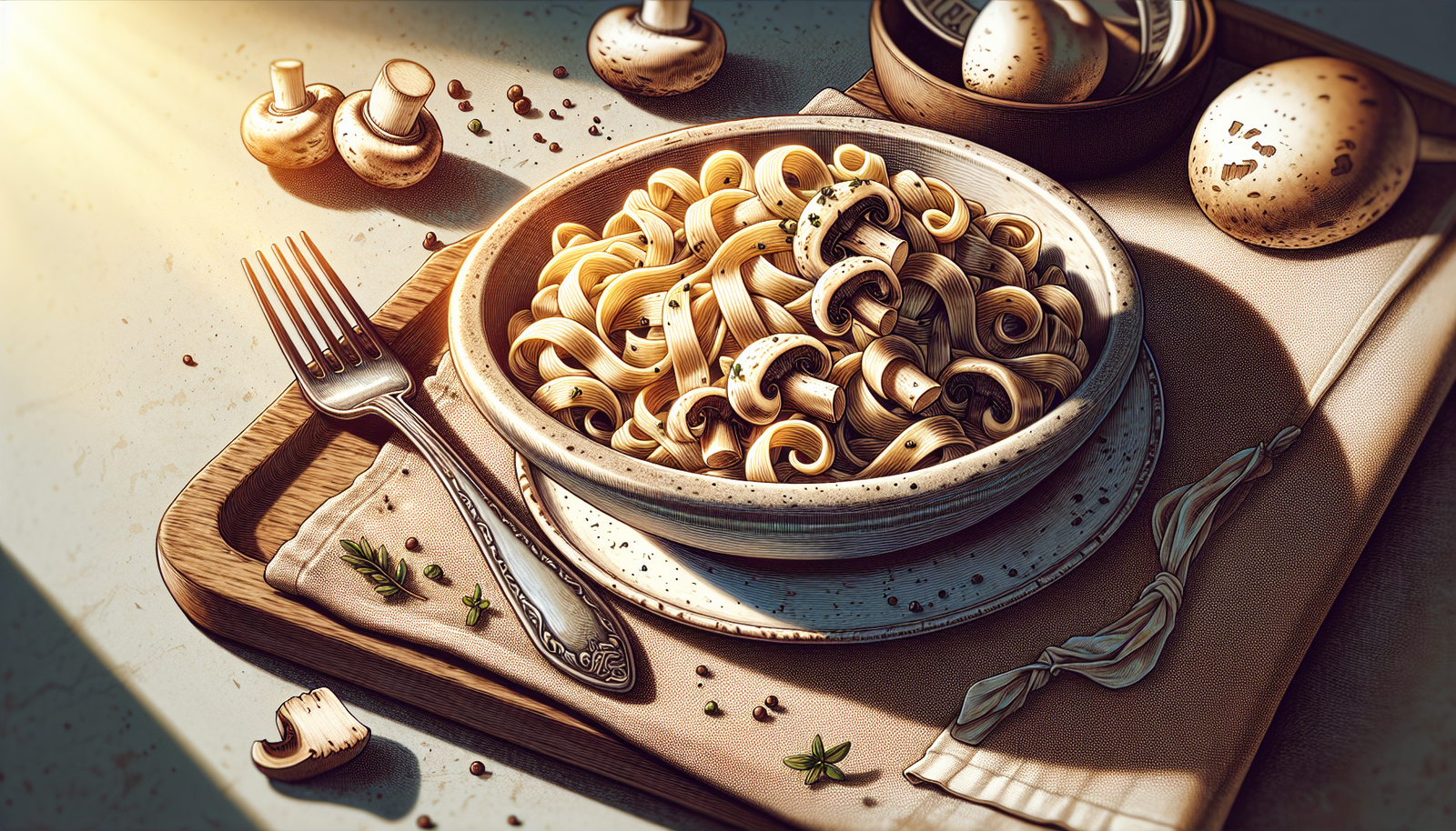 Creamy Dairy-Free Mushroom Pasta - Italian-inspired recipe