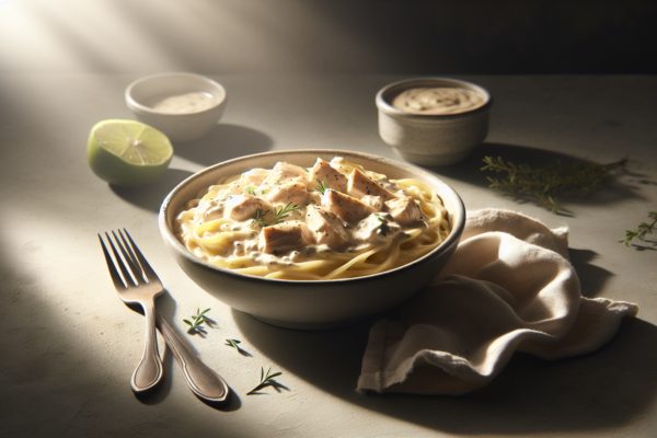 Creamy Kosher Chicken Alfredo with Pareve Cream Sauce