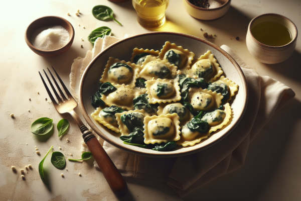 Creamy Kosher Spinach and Ricotta Ravioli