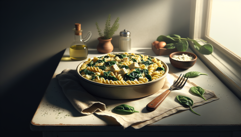 Creamy Kosher Spinach Feta Pasta Bake Mediterranean Style - Mediterranean recipe