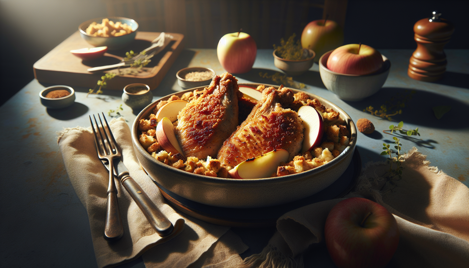 Crispy Baked Chicken Chops with Apple Stuffing - Jewish recipe