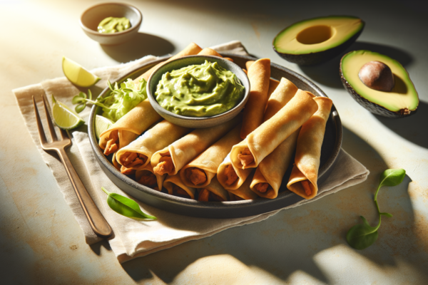 Crispy Kosher Chicken Taquitos With Avocado Dip Recipe