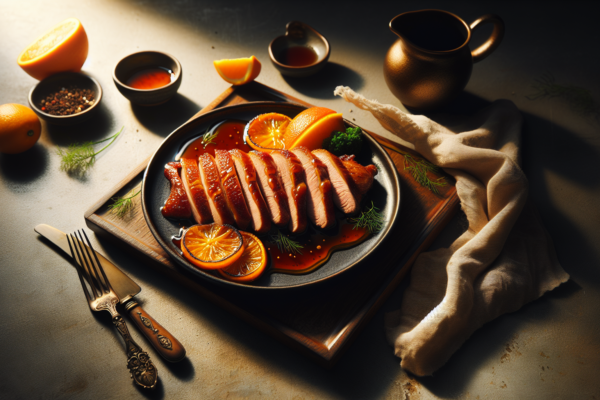 Crispy Kosher Duck Breast with Sweet Orange Glaze