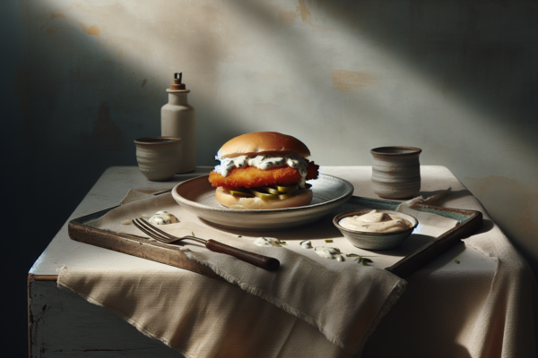 Crispy Kosher Fish Sandwich With Homemade Tartar Sauce