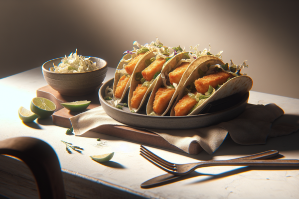 Crispy Kosher Fish Tacos with Tangy Cabbage Slaw