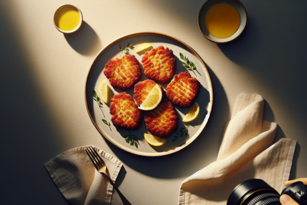 Crispy Kosher Veal Cutlets with Bright Lemon Sauce