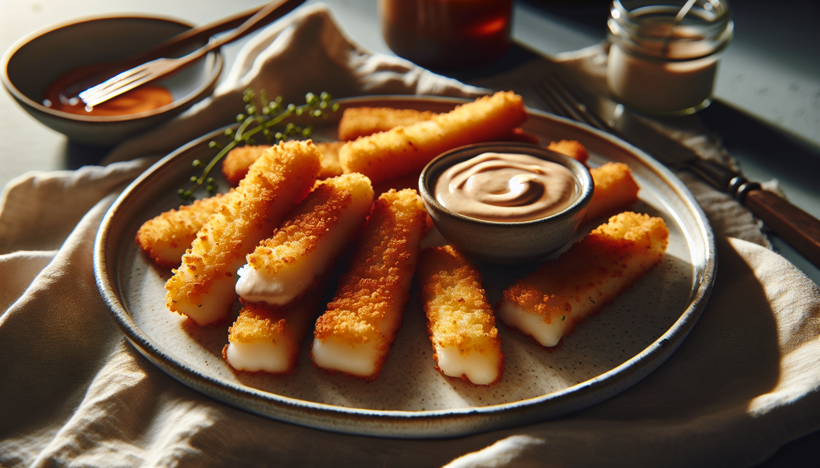 Easy Baked Cod Fish Fingers With Homemade Dipping Sauce - American recipe