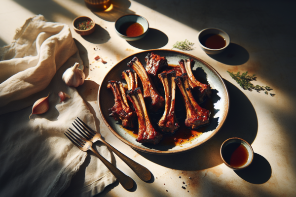 Easy Honey Garlic Glazed Kosher Lamb Ribs