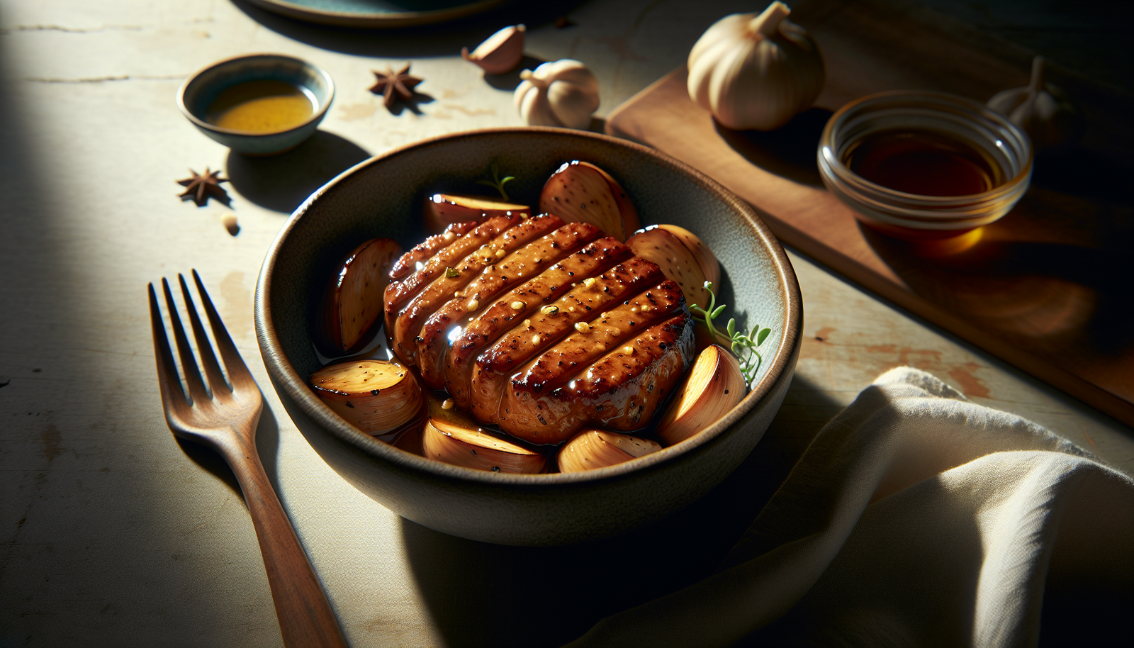 Easy Honey Garlic Seitan 'Tenderloin' - Kosher Alternative - Asian-Inspired recipe