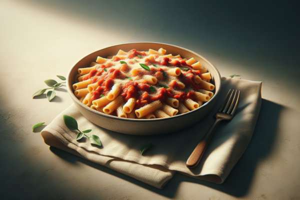 Easy Kosher Baked Ziti with Rich Tomato Sauce