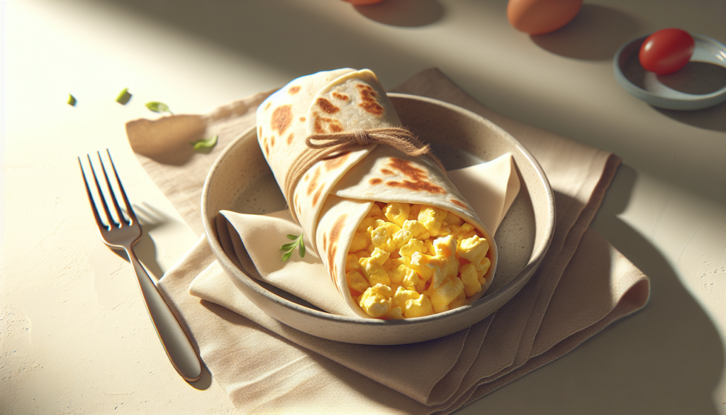 Easy Kosher Breakfast Burrito With Fluffy Scrambled Eggs - American recipe
