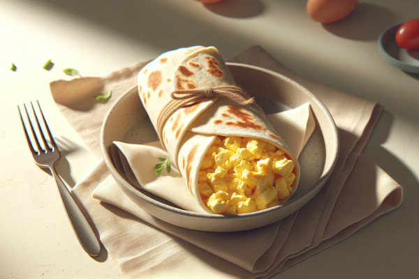 Easy Kosher Breakfast Burrito With Fluffy Scrambled Eggs