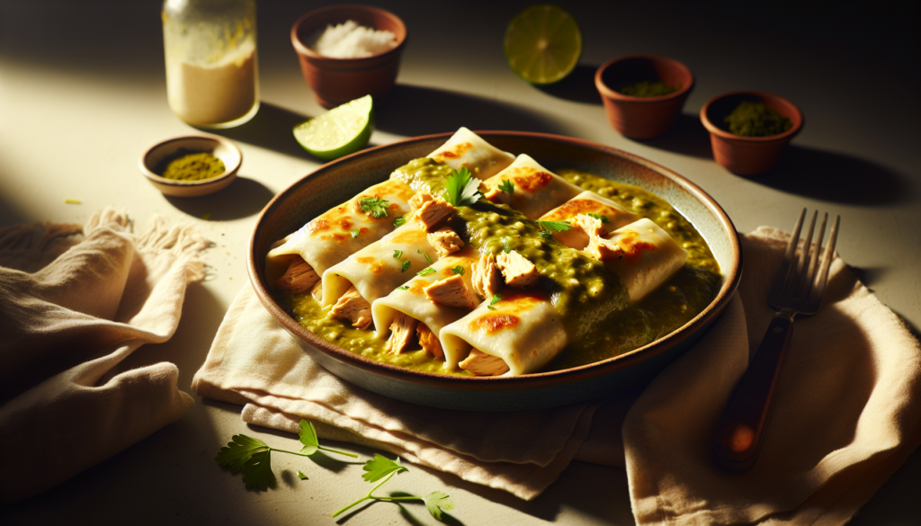 Easy Kosher Chicken Enchiladas With Green Sauce - Mexican recipe