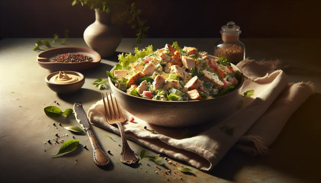 Easy Kosher Chicken Salad with Herbs and Mayo - American recipe