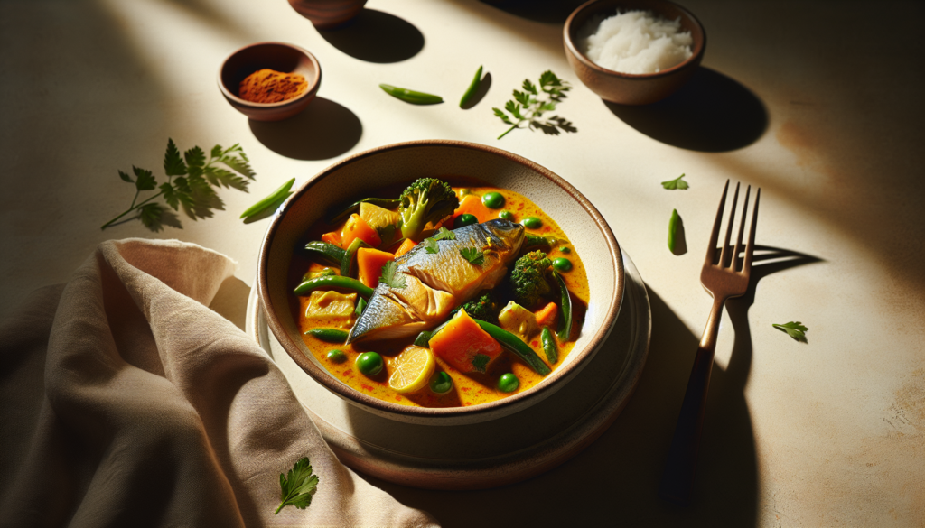 Easy Kosher Fish And Vegetable Curry With Coconut Milk - Indian recipe
