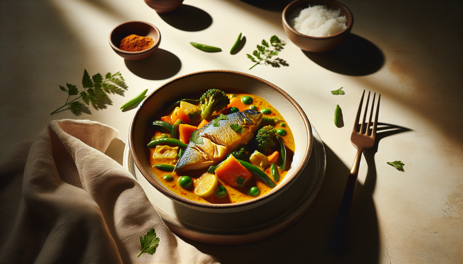 Easy Kosher Fish And Vegetable Curry With Coconut Milk - Indian recipe