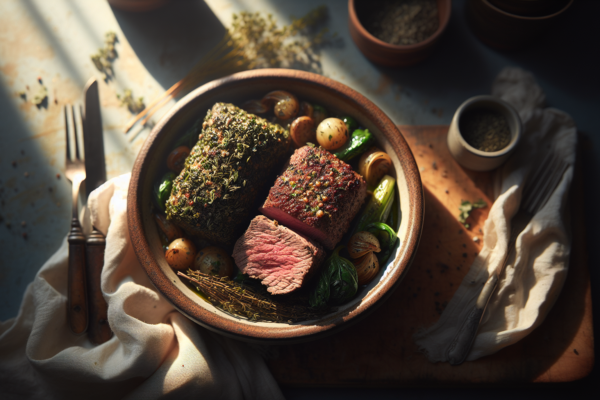 Easy Kosher Herb-Crusted Beef Tenderloin