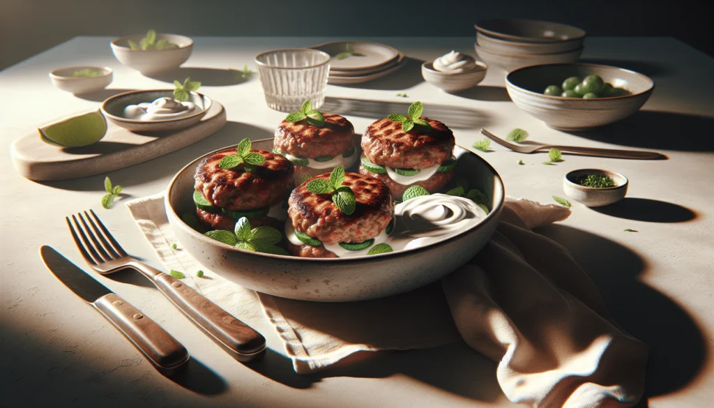 Easy Kosher Lamb Burgers With Fresh Mint (No Yogurt) - Mediterranean recipe