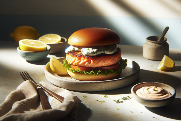 Easy Kosher Salmon Burgers With Lemon Aioli