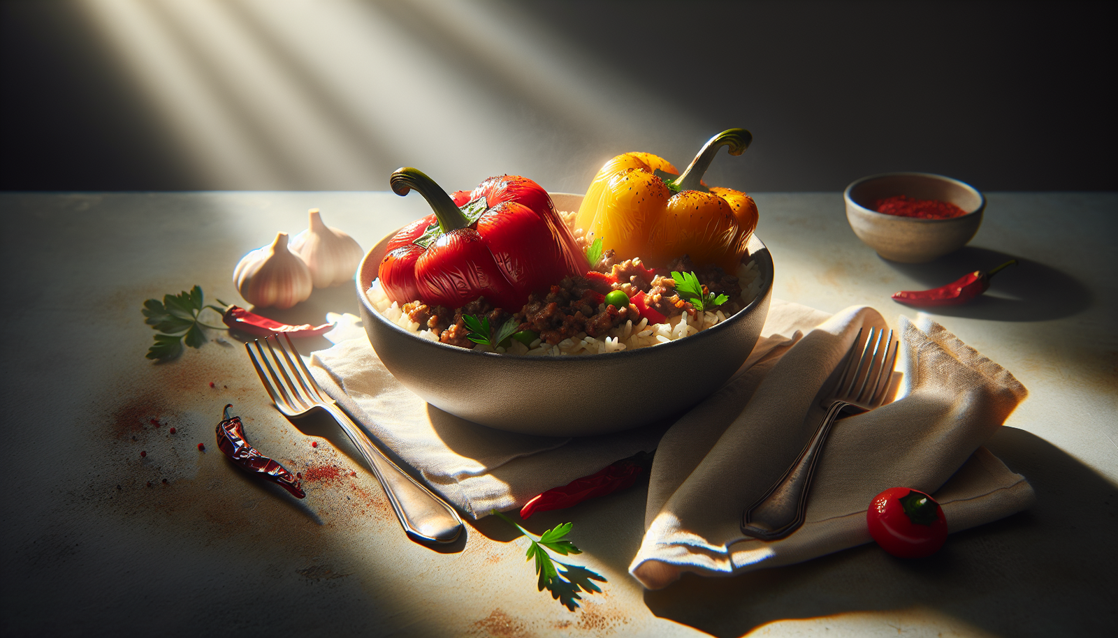 Easy Kosher Stuffed Peppers With Ground Beef And Rice - Jewish recipe