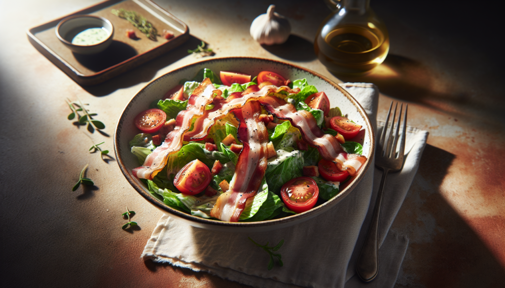 Easy Kosher Turkey Bacon Caesar Salad - American recipe