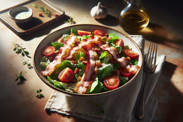 Easy Kosher Turkey Bacon Caesar Salad