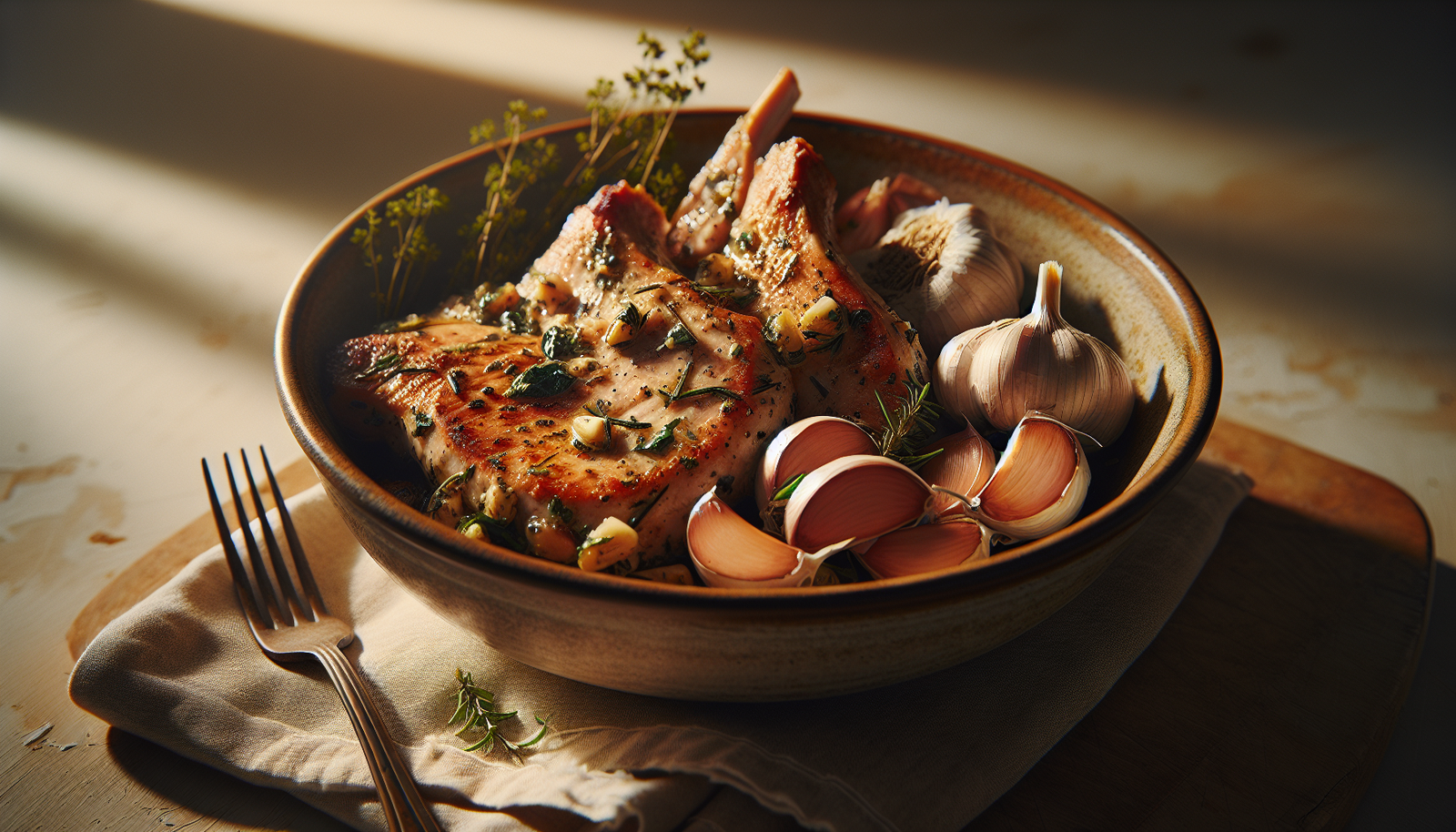 Easy Kosher Turkey Chops With Herbs And Garlic - Jewish recipe