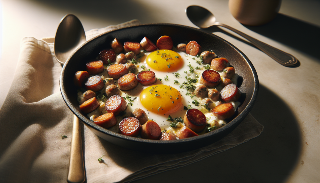 Easy Kosher Turkey Sausage And Egg Breakfast Skillet - American recipe