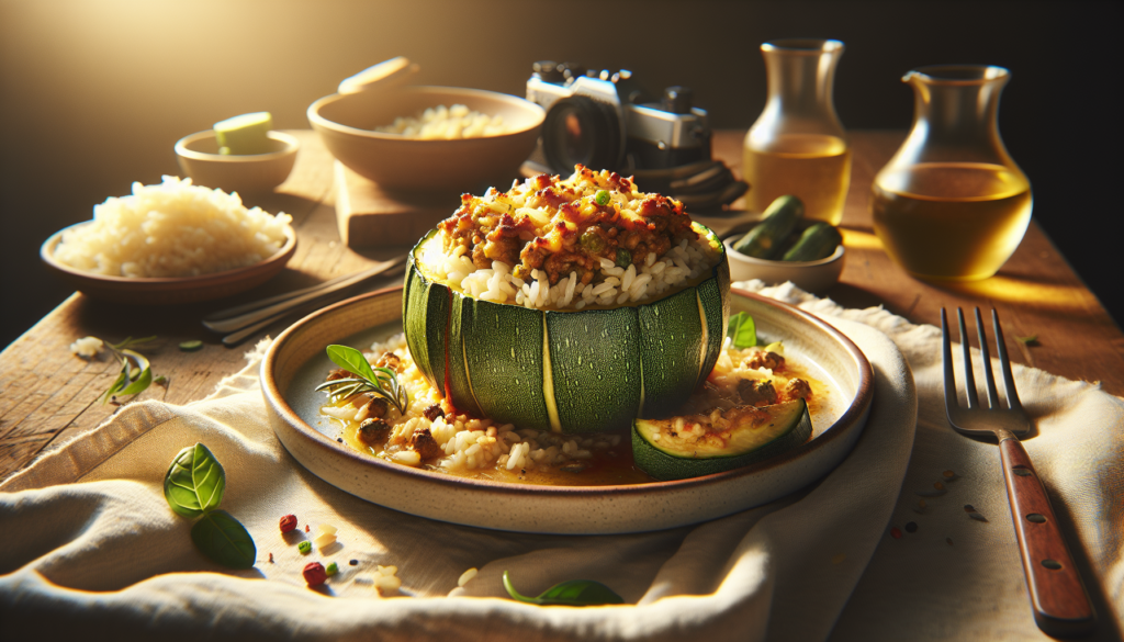 Easy Stuffed Zucchini With Ground Turkey Rice - Mediterranean recipe