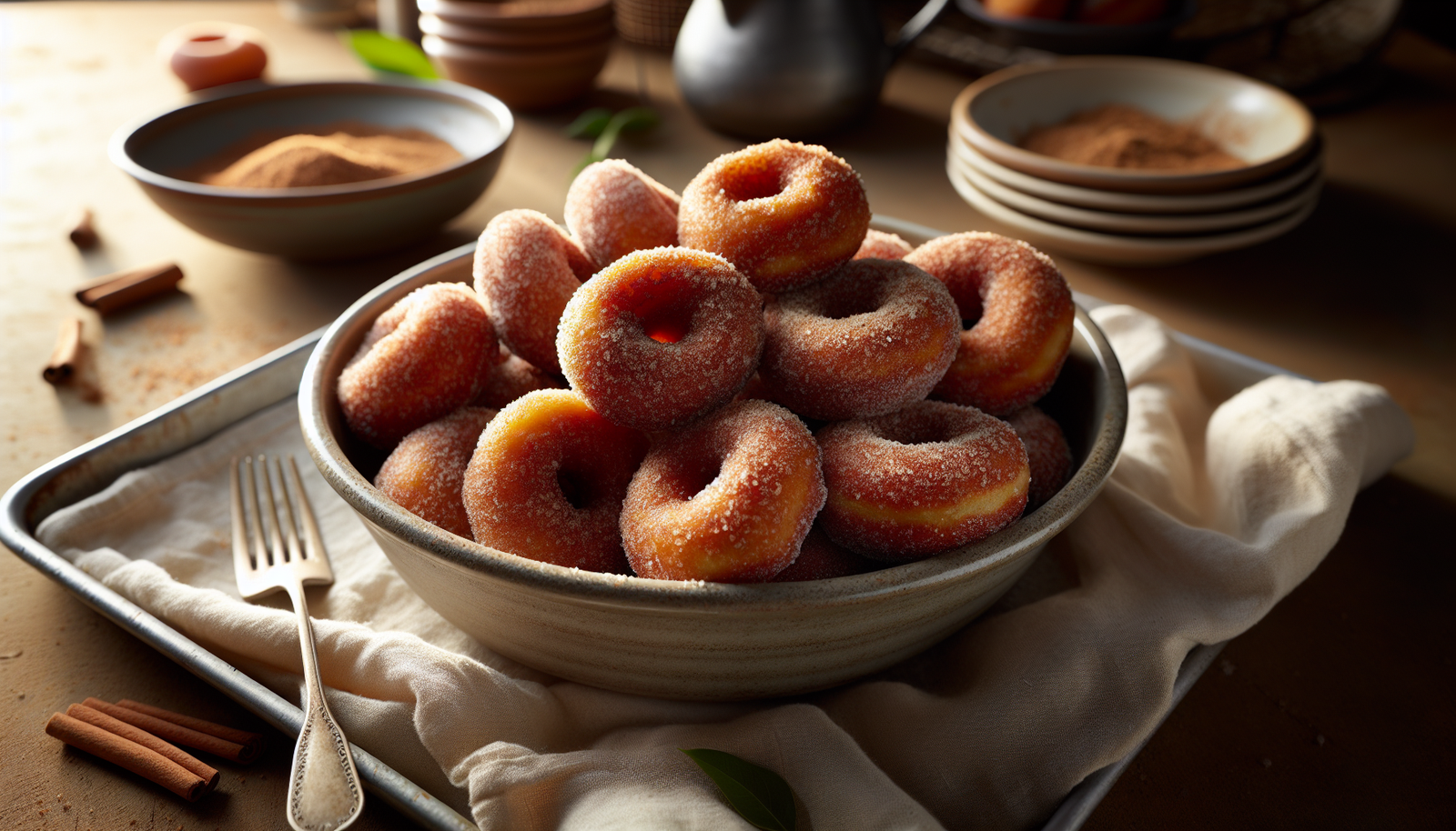 Fluffy Kosher Cinnamon Sugar Donuts (Baked or Fried) - Jewish recipe