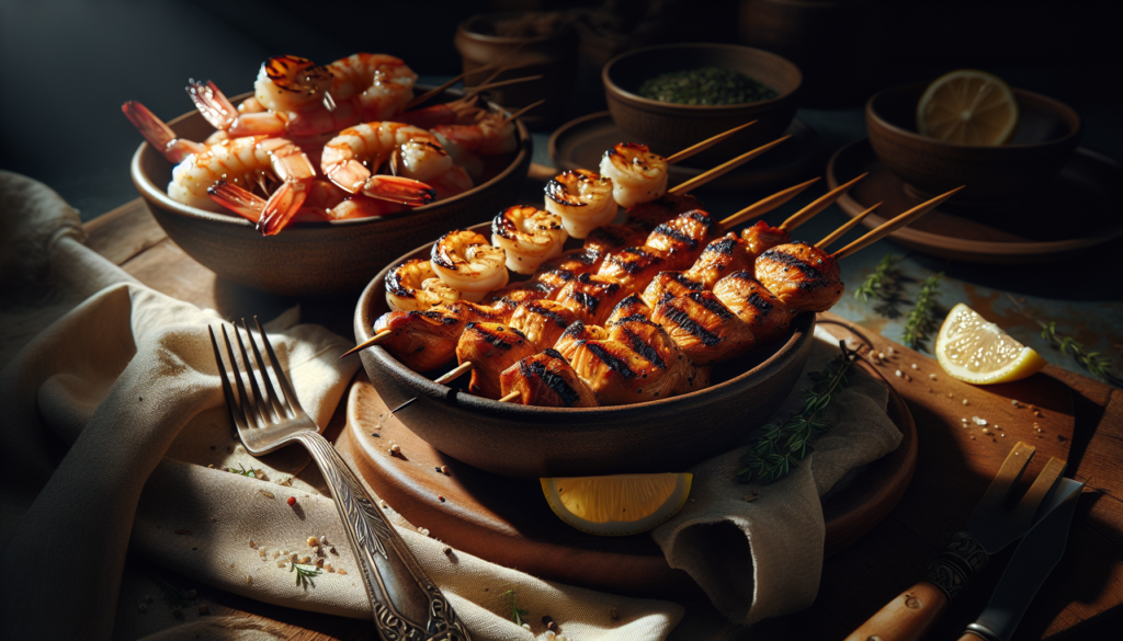 Grilled Chicken Skewers with Lemon (Kosher) - Mediterranean recipe