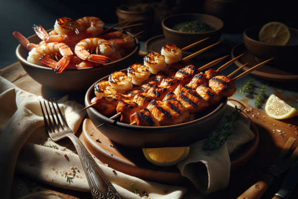 Grilled Chicken Skewers with Lemon (Kosher)