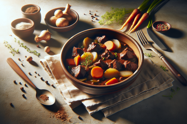 Hearty Kosher Beef Stew with Root Vegetables
