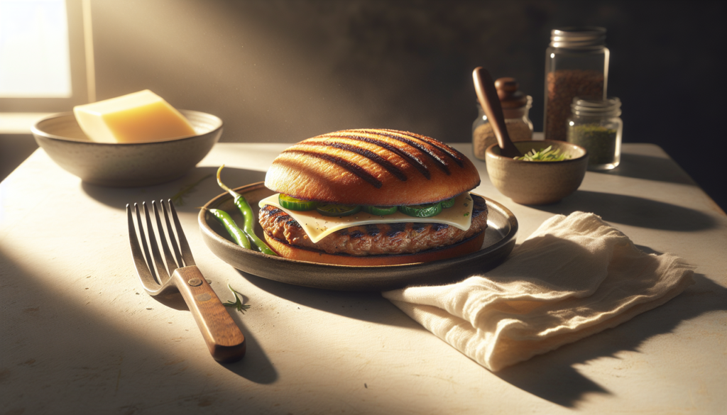 Kosher Beef Patty Grilled Sandwich With Cheese Alternative - Jewish recipe