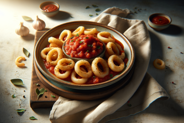 Kosher Mock Calamari Rings with Zesty Marinara Sauce
