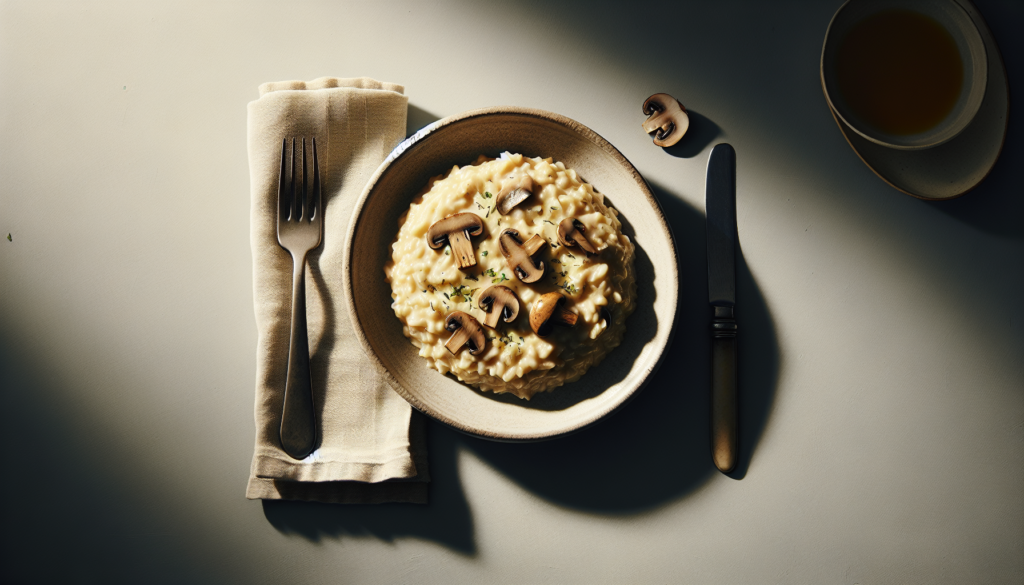 Kosher Mushroom Cheese Risotto - Creamy Comfort Food - Italian recipe