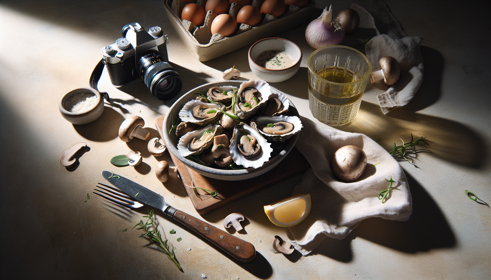 Kosher 'Oyster' Rockefeller with Mushrooms (Pareve) - American recipe