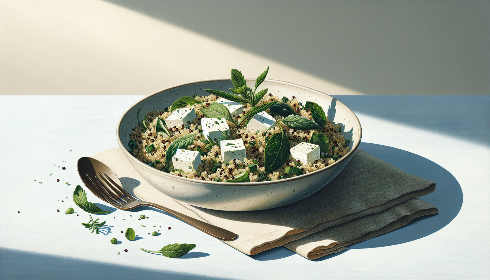 Mediterranean Quinoa Salad with Fresh Herbs and Feta - Mediterranean recipe
