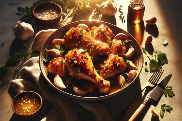 One Pan Honey Garlic Chicken (Easy Kosher Recipe)