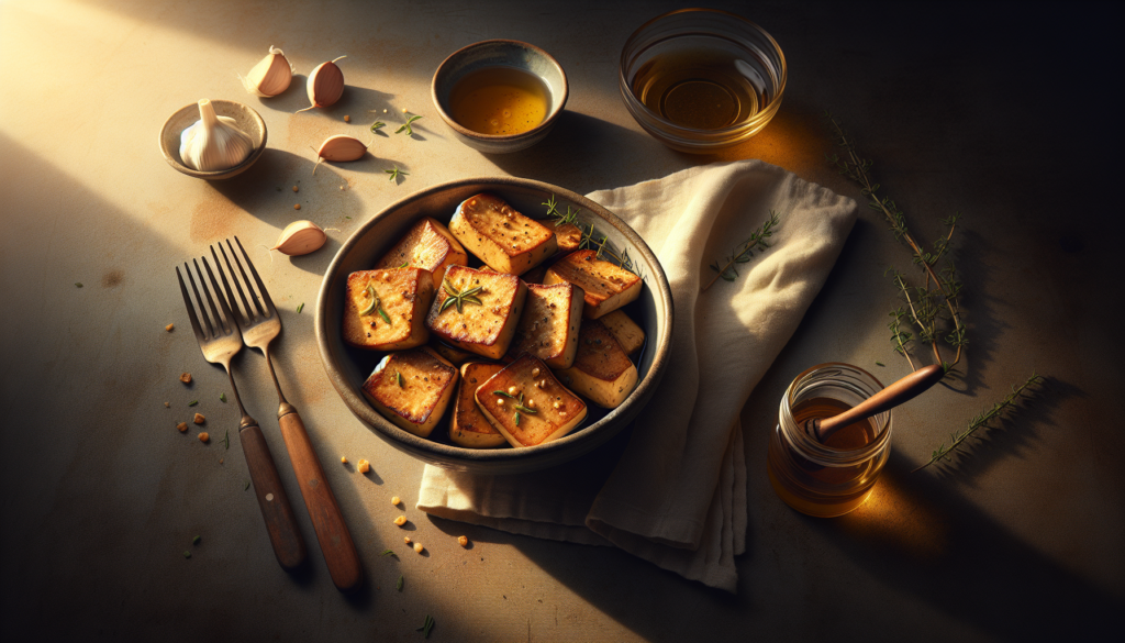 One Pan Honey Garlic Tofu Steaks (Kosher-Style) - Asian-Inspired recipe