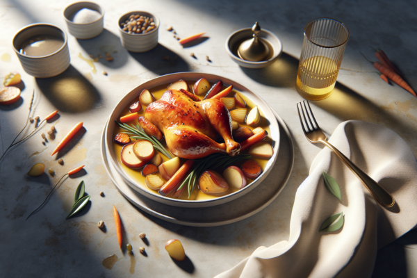 One Pan Honey Glazed Kosher Chicken And Root Vegetables